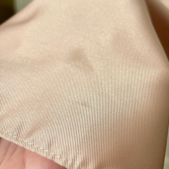 Alfred Sung Draped One-Shoulder Satin Maxi‎ Dress Pockets Toasted Sugar 4 AS IS - Picture 12 of 16